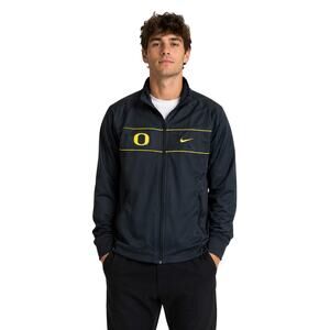 Retro Nike Team Oregon Ducks Black Zip Up Track Jacket Men's Small NCAA